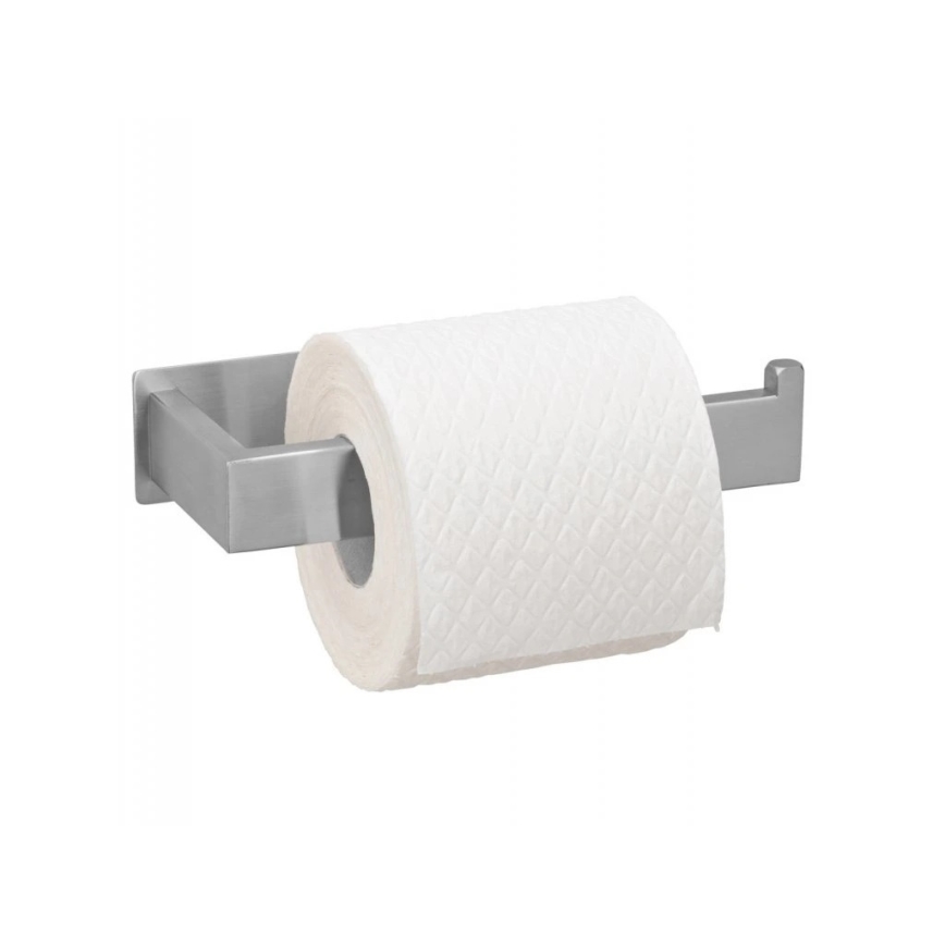 WENKO 25422100 - Toiletpapirholder TURBO-LOC GENOVA MATT 15,3 x 7,6 cm sølv