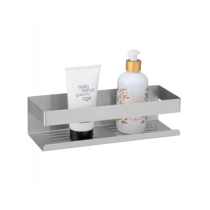WENKO 25425100-Hylde TURBO-LOC GENOVA MATT 30x10,5 cm sølv