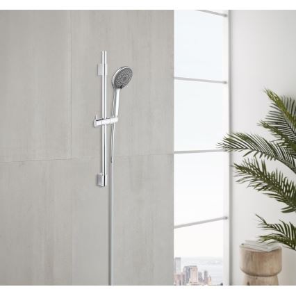 WENKO 25452100 - Brusesæt med vandbesparende system, 70 cm, sølv