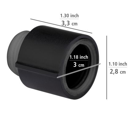 WENKO 25481100 – Vandbesparende flowregulator til WATERSAVING SYSTEM, 12,7 mm, sort