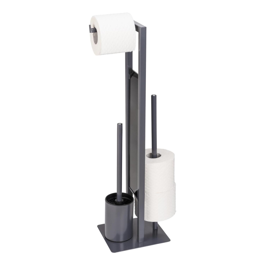 WENKO 25552100 - WC-børste RIVALTA 18x70 cm grå/sort