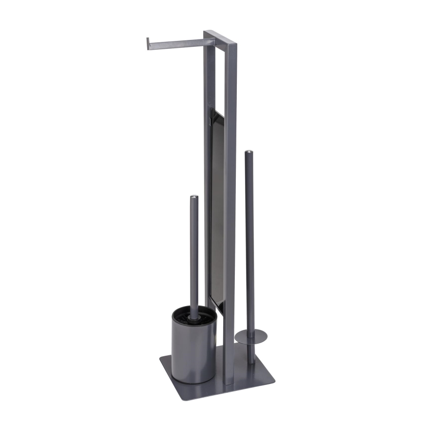 WENKO 25552100 - WC-børste RIVALTA 18x70 cm grå/sort