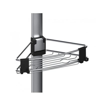 WENKO 25556100-Hjørnehylde PURIO 35,5x280 cm sølv/grå