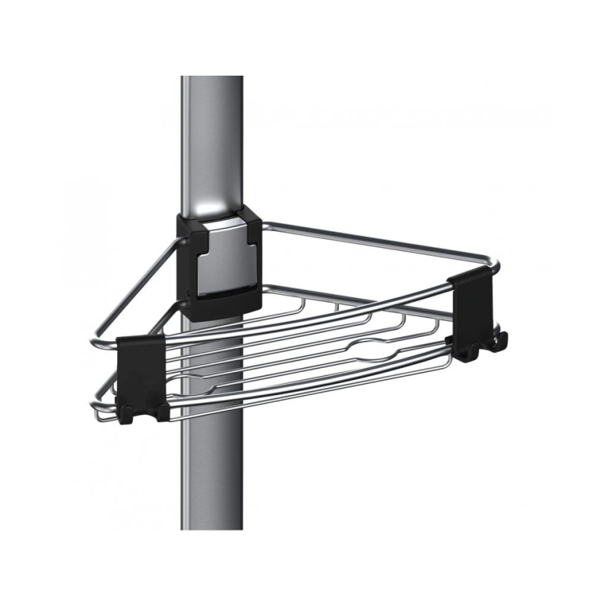 WENKO 25556100-Hjørnehylde PURIO 35,5x280 cm sølv/grå