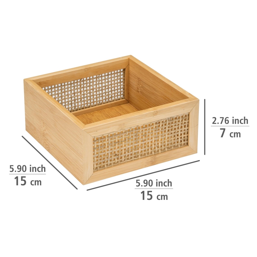 WENKO 25601100 - Badekarsbakke ALLEGRE 15x7 cm brun