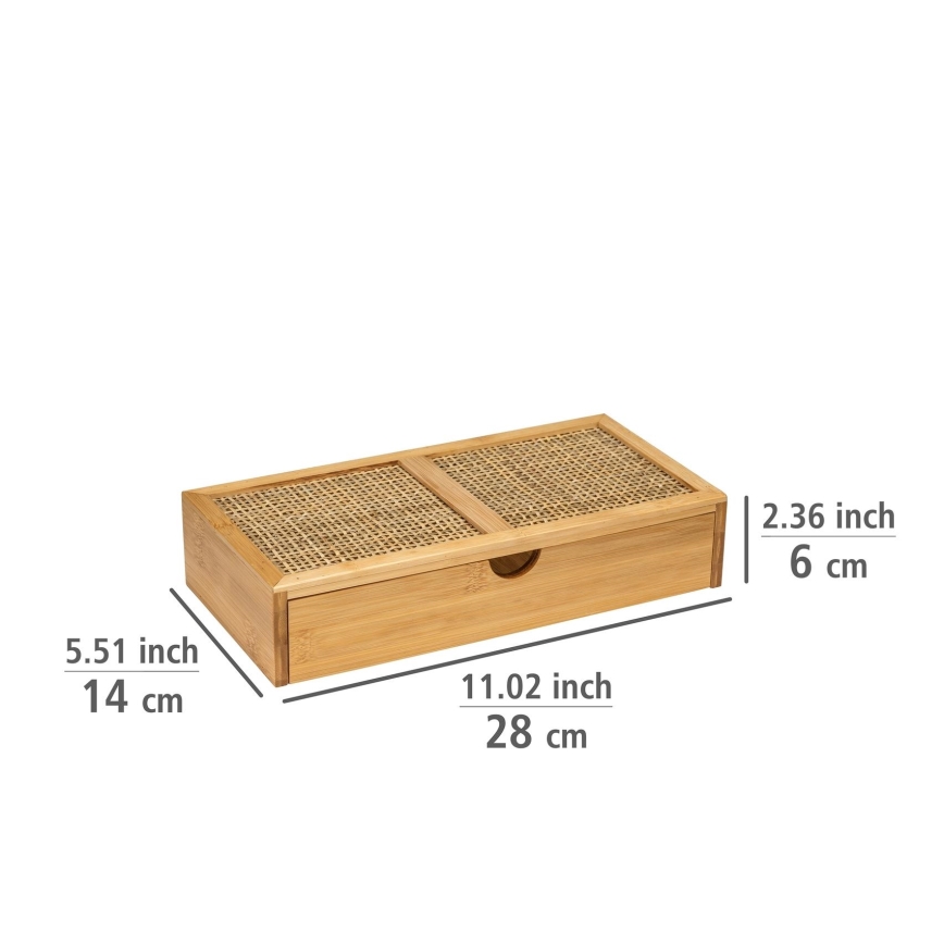 WENKO 25603100 – Organizer ALLEGRE 28x14 cm brun