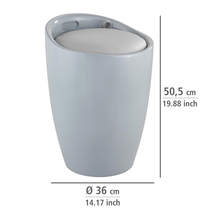 WENKO 25625100 - Skammel CANDY 36x50,5 cm grå/sort