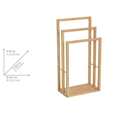 WENKO 25629100 - Håndklædestativ BAMBUSA 42,5x82 cm brun