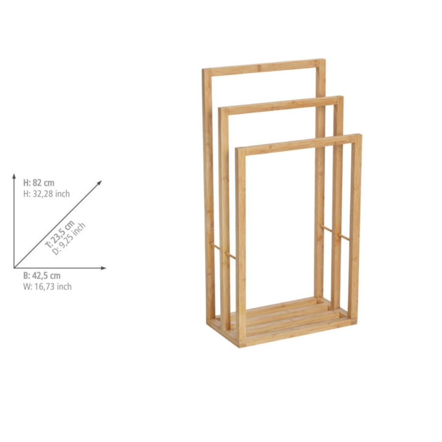 WENKO 25629100 - Håndklædestativ BAMBUSA 42,5x82 cm brun