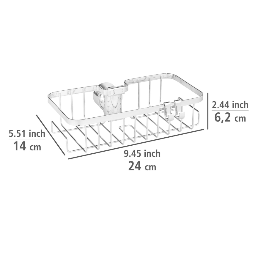 WENKO 25678100 - Kurv FLORESTA 24x14 cm sølvfarvet