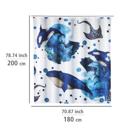 WENKO 25749100 - Bruseforhæng AQUARIS 180 x 200 cm, multifarvet