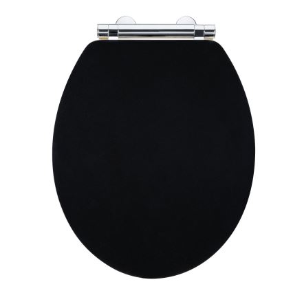WENKO 25772100 - WC-sæde BAMBUZA 37x44 cm sort/brun/forkromet