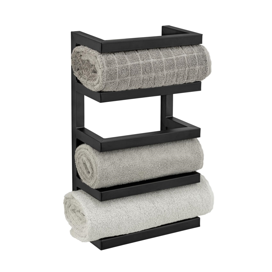 WENKO 25780100 - Håndklædestativ FONDIRO 24x42 cm sort