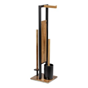 WENKO 25784100 - WC-sæt RIVALTA 18x70 cm brun/sort