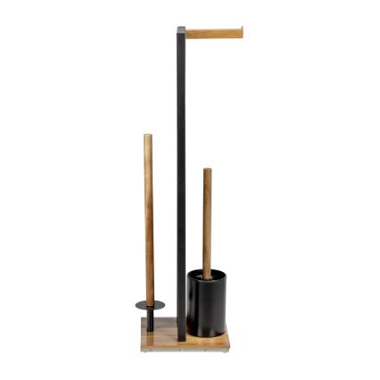 WENKO 25784100 - WC-sæt RIVALTA 18x70 cm brun/sort