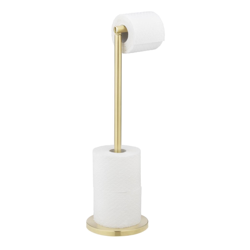 WENKO 25791100 - Toiletpapirholder 21x55 cm guld/sølv