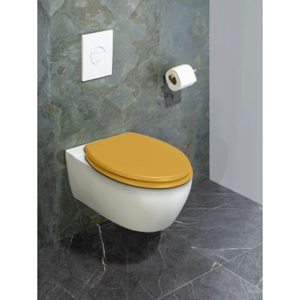 WENKO 25792100 - WC-sæde PRIMA 37 x 41 cm gul/sølv