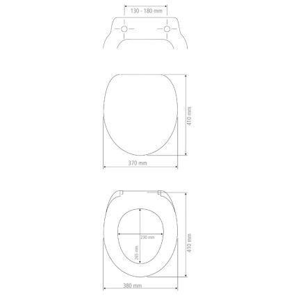 WENKO 25792100 - WC-sæde PRIMA 37 x 41 cm gul/sølv