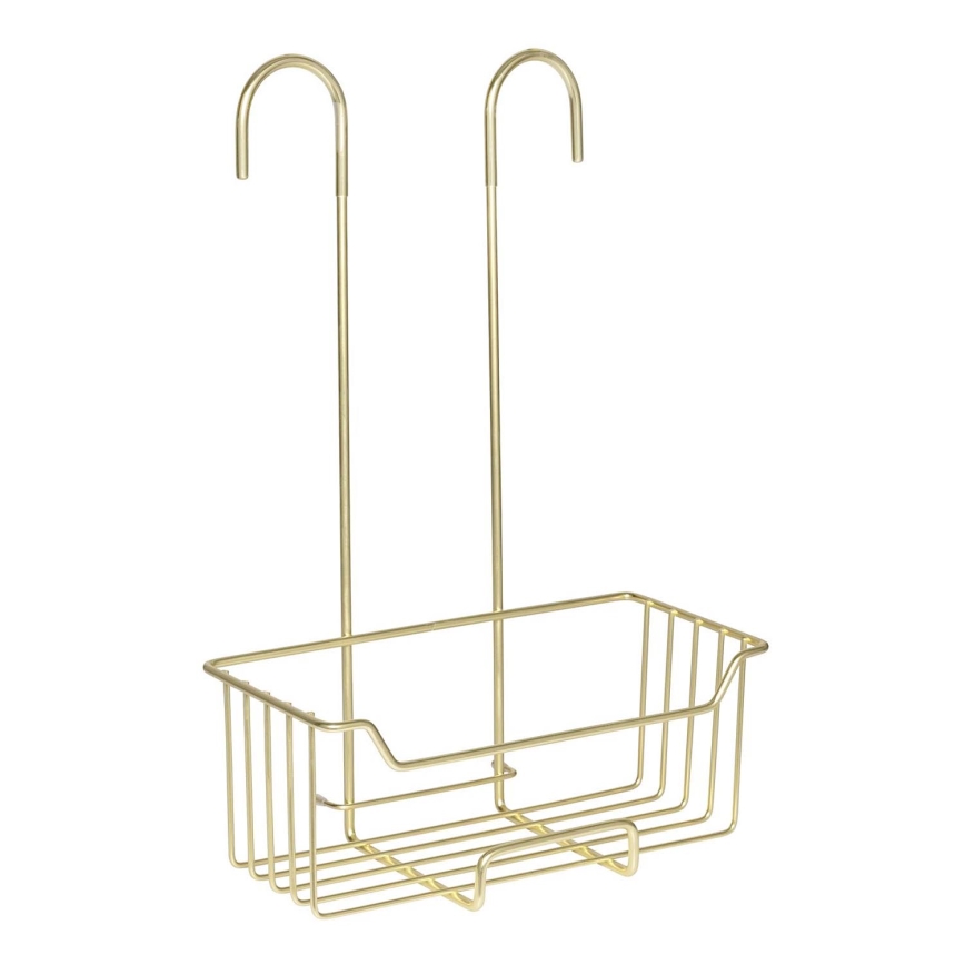 WENKO 25937100 - Brusekurv MILO 25x36 cm rustfrit stål/guld/transparent
