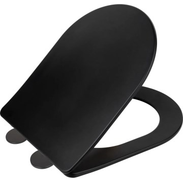 WENKO 26029100 - WC-sæde GALATI 46x36 cm sort