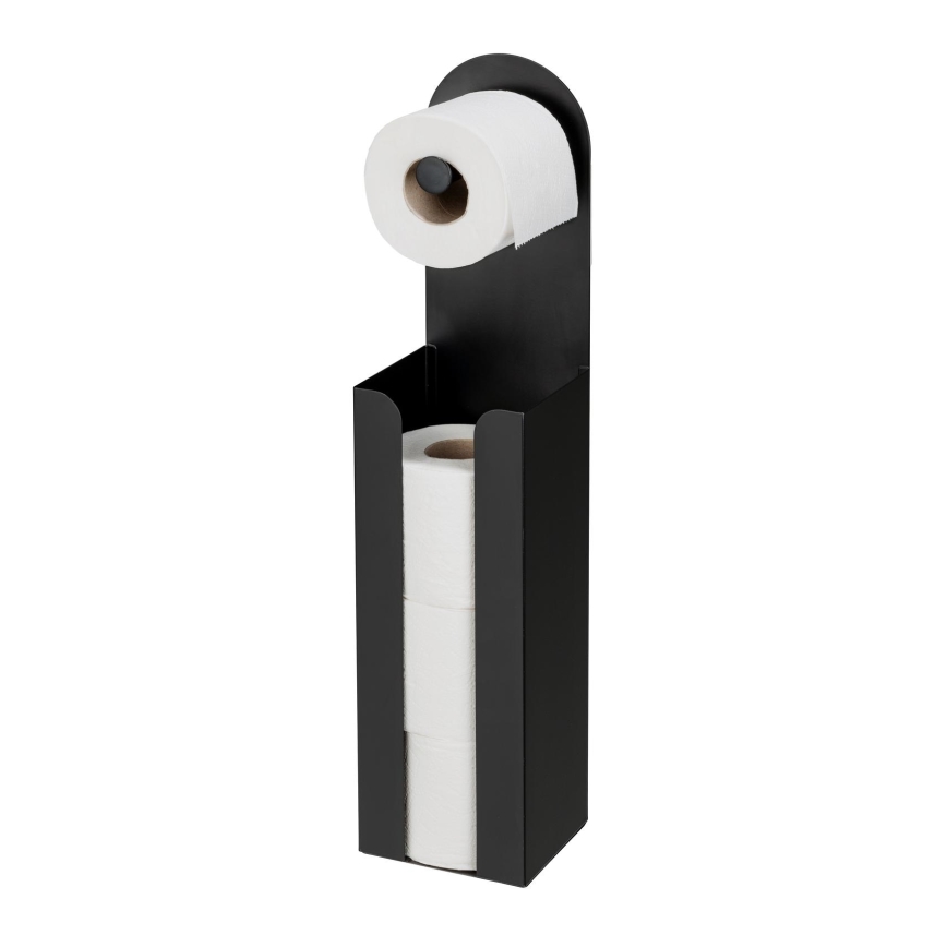 WENKO 26059100 - Rulleholder AGIRA 12x54 cm sort