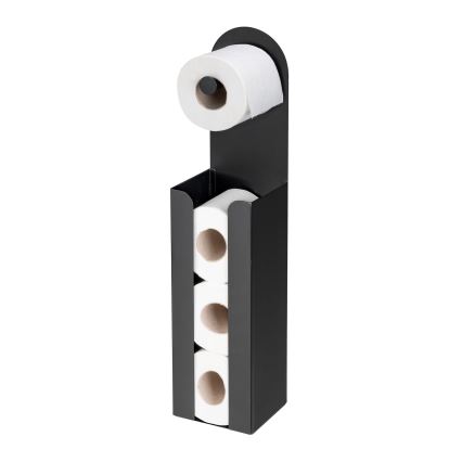 WENKO 26059100 - Rulleholder AGIRA 12x54 cm sort