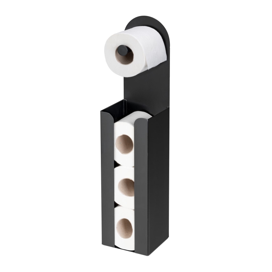 WENKO 26059100 - Rulleholder AGIRA 12x54 cm sort