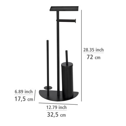 WENKO 26060100 - WC-sæt COSENZA 32,5x72 cm sort