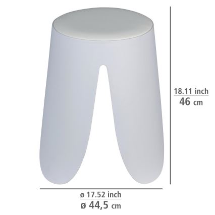 WENKO 26086100 - Skammel COMISO 44,5x46 cm hvid