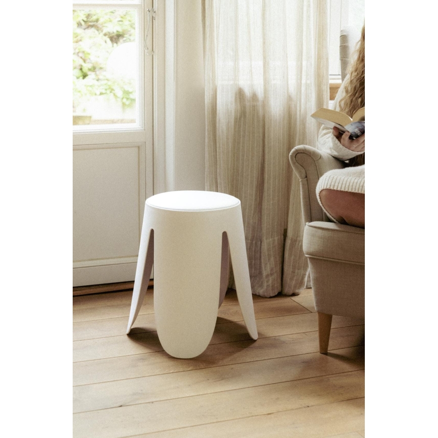 WENKO 26086100 - Skammel COMISO 44,5x46 cm hvid