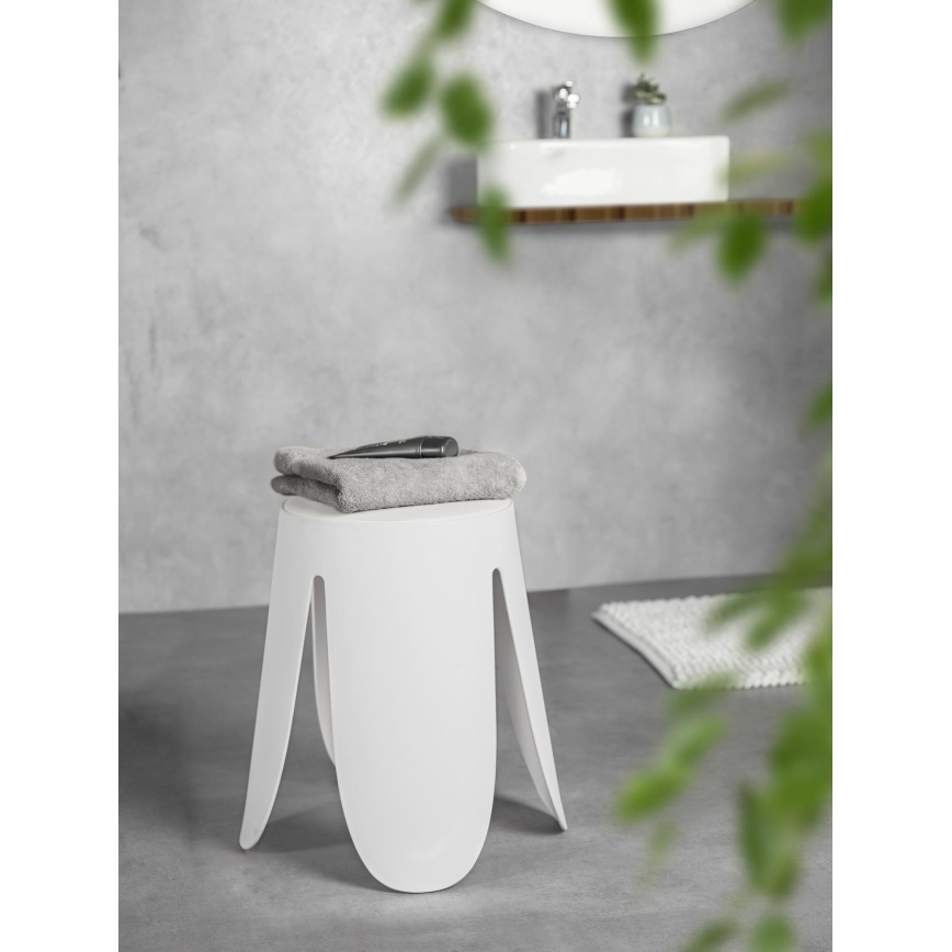 WENKO 26086100 - Skammel COMISO 44,5x46 cm hvid