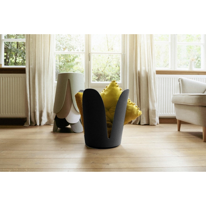 WENKO 26087100 - Skammel COMISO 44,5x46 cm sort