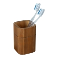 WENKO 26101100 - SERRO tandbørsteholder 7,5x11 cm brun