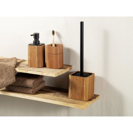 WENKO 26102100 - Sæbedispenser SERRO 7,5x16,5 cm brun/sort