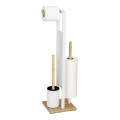 WENKO 26214100 - WC-sæt RIVALTA 18x70 cm brun/hvid