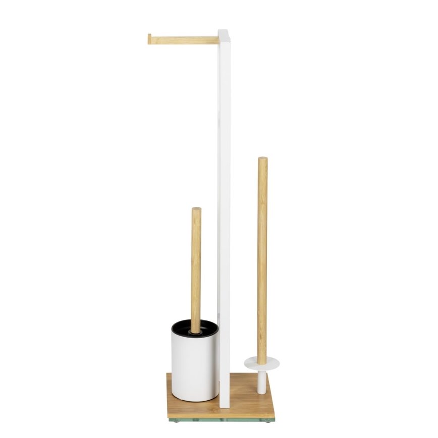 WENKO 26214100 - WC-sæt RIVALTA 18x70 cm brun/hvid