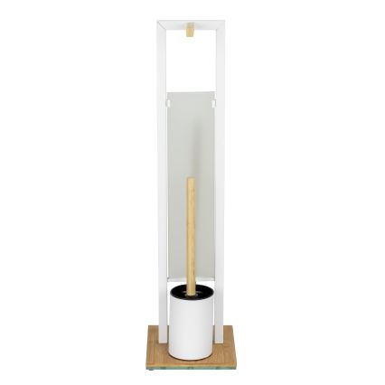 WENKO 26214100 - WC-sæt RIVALTA 18x70 cm brun/hvid
