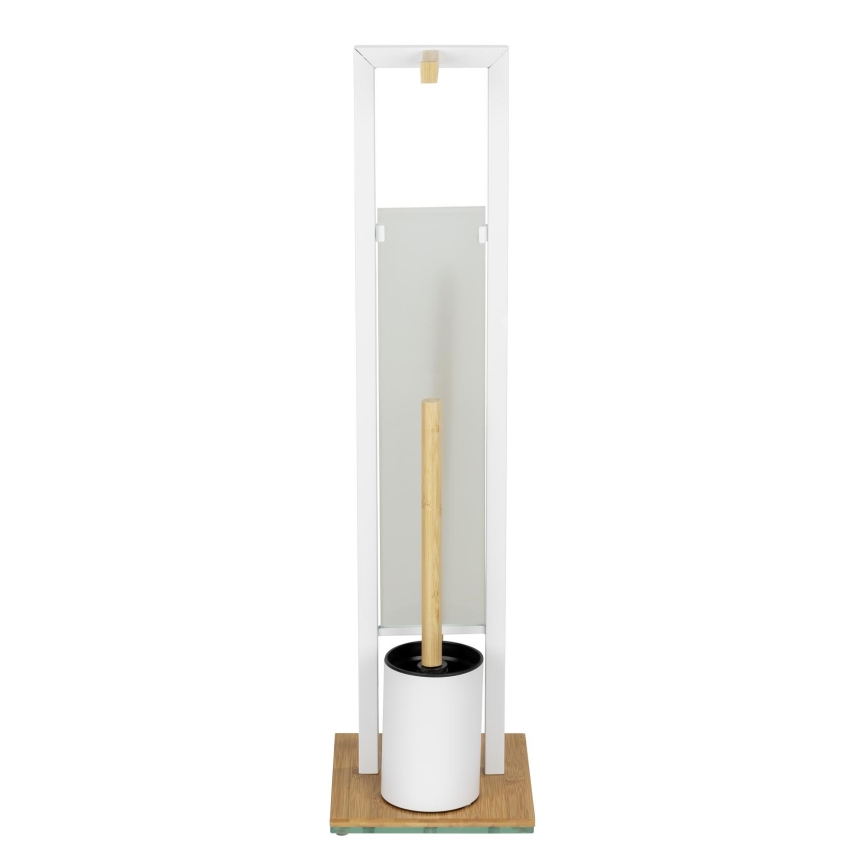 WENKO 26214100 - WC-sæt RIVALTA 18x70 cm brun/hvid