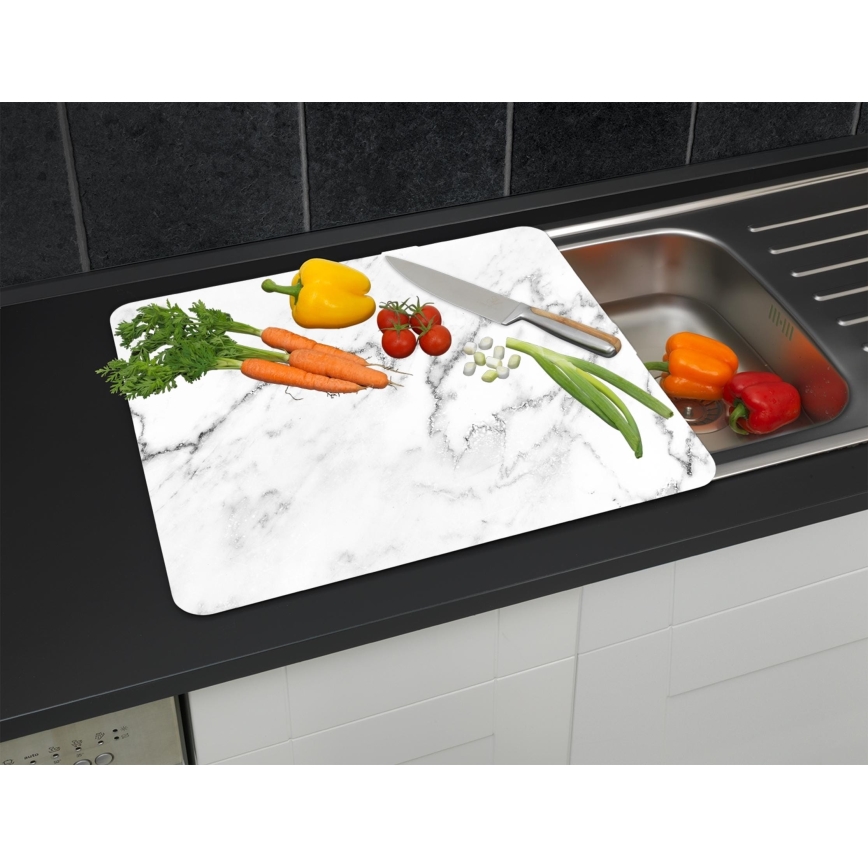 WENKO 2712929500 - Skærebræt afdækningsplade - NEUTRAL 56x50 cm flerfarvet/transparent