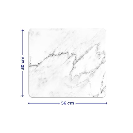WENKO 2712929500 - Skærebræt AFDÆKNINGSPLADE - NEUTRAL 56x50 cm multifarvet/gennemsigtig