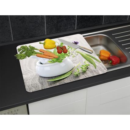 WENKO 2712940500 - Afdækningsplade til fødevarer - 56x50 cm farverig/gennemsigtig