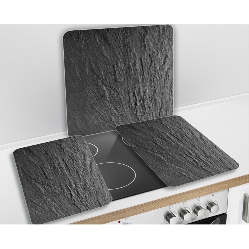 WENKO 2712984500 - Afdækningsplade NEUTRAL 56x50 cm sort/gennemsigtig