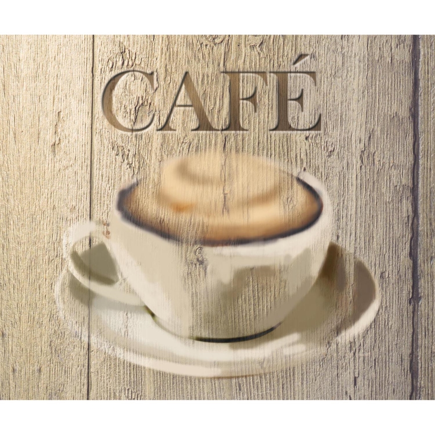 WENKO 2713600100 - Stænkskærm CAFÉ 60x50 cm, farverig
