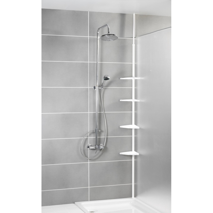 WENKO 3201010100 - COMPACT hjørneelement 26x195 cm hvid