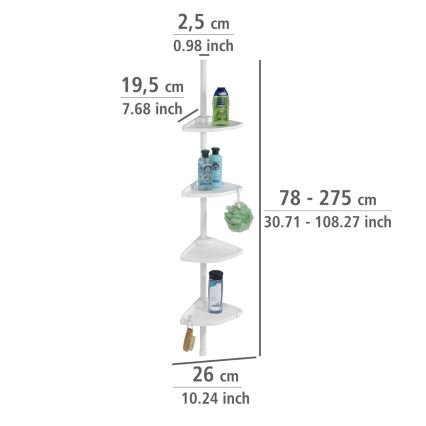 WENKO 3201010100 - Hjørneelement COMPACT 26x195 cm hvid