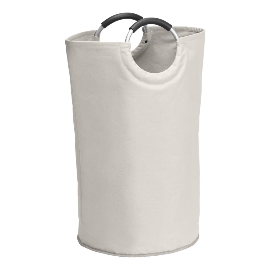 WENKO 3440001100 - Vasketøjskurv STONE 38x72 cm beige/sølv/sort