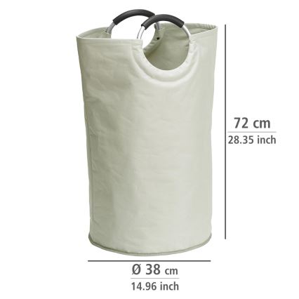 WENKO 3440001100 - Vasketøjskurv STONE 38x72 cm beige/sølv/sort