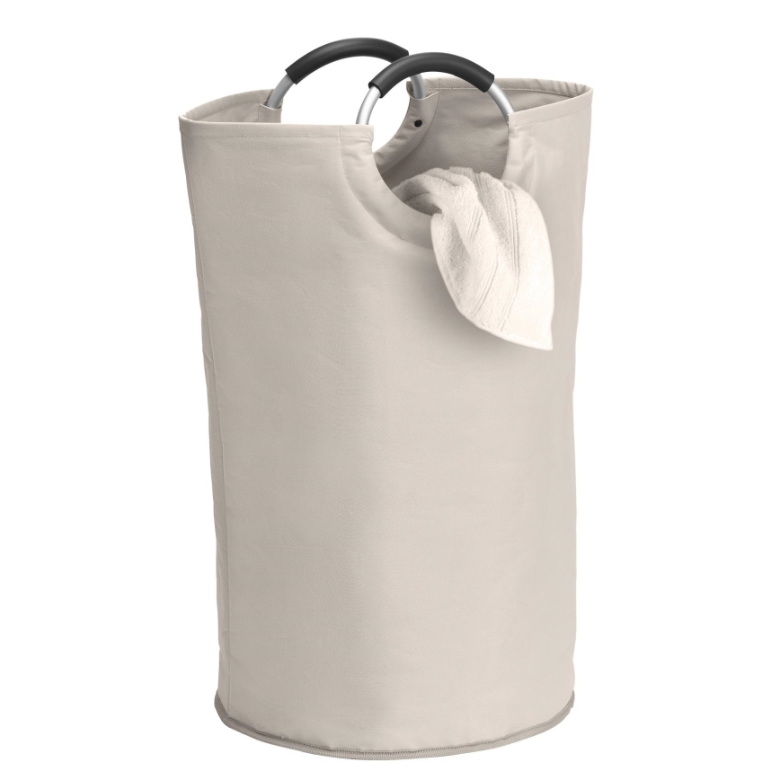 WENKO 3440001100 - Vasketøjskurv STONE 38x72 cm beige/sølv/sort
