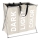 WENKO 3440113100 - Vasketøjskurv TRIO 63x57 cm beige/sort/sølv
