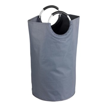 WENKO 3440803100 - Vasketøjskurv JUMBO 38x72 cm antracit/sølv/sort